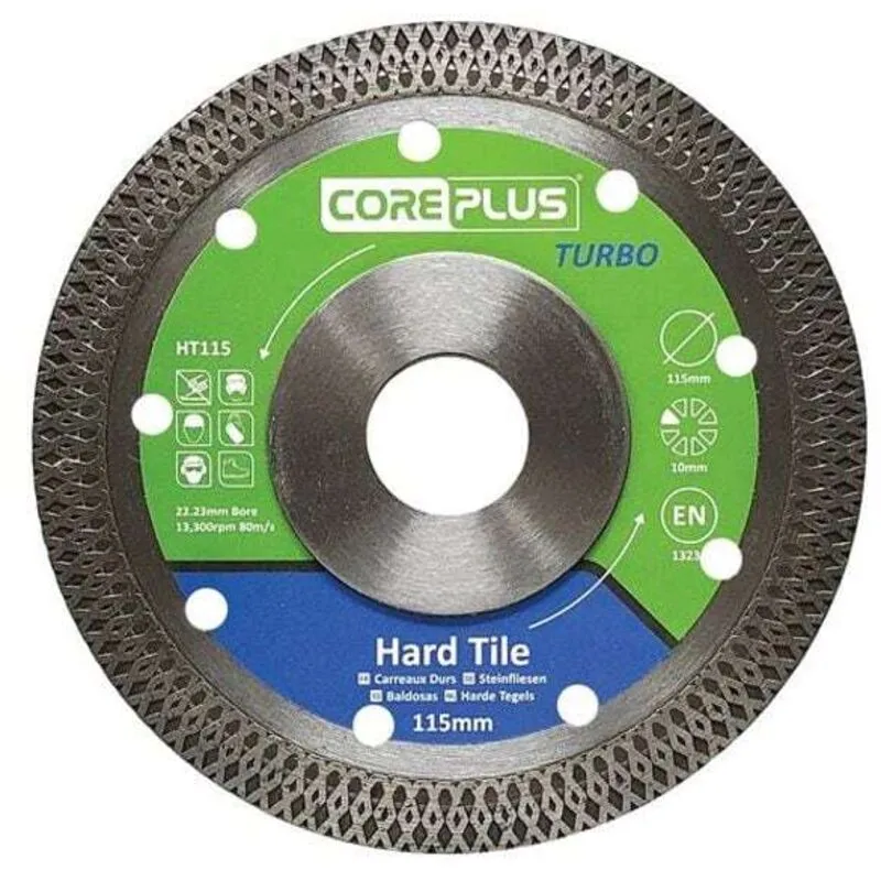 Coreplus - HT115 Hard Tile Turbo Diamond Blade 115mm - CORDBHT115