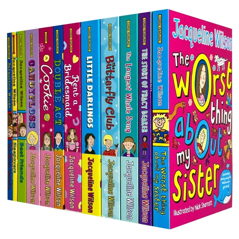Corgi Yearling Jacqueline Wilson 12 Books Collection Set (Double Act, Candyfloss, Rent a Bridesmaid, Cookie, Little Darlings, Best Friends & More)