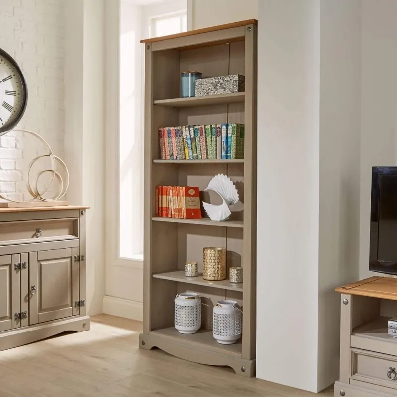Corona Tall Bookcase Grey