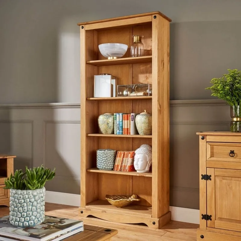 Corona Tall Bookcase Pine
