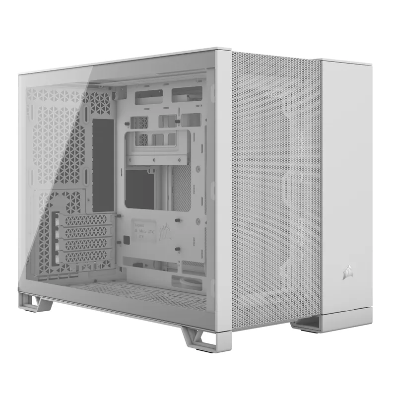 Corsair 2500D Airflow Micro Atx Dual Chamber PC Case - White - CC-9011264-WW