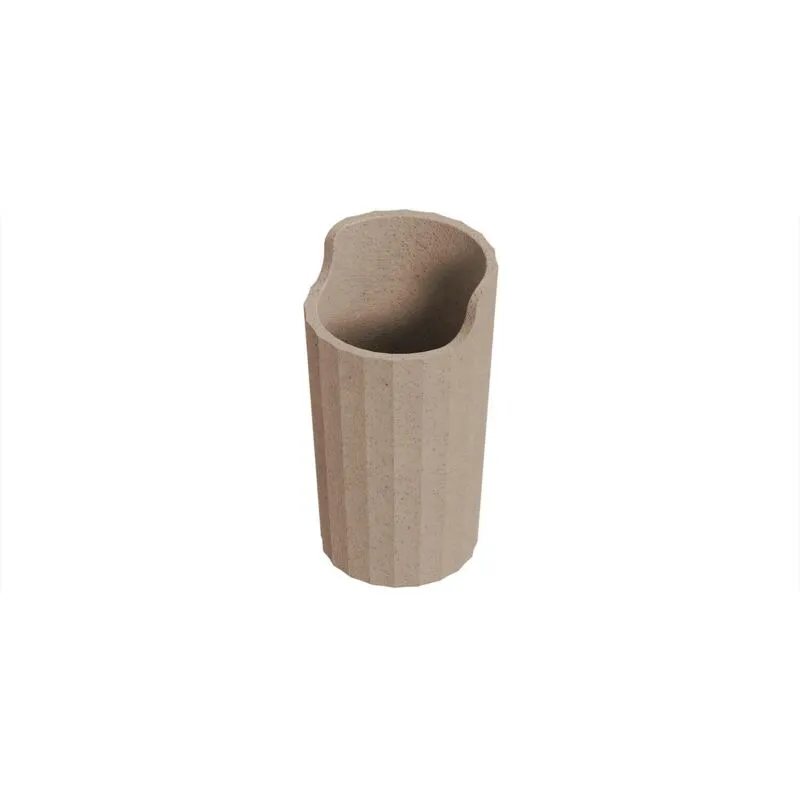 Cosmic - Avenir Countertop Toothbrush Holder with Polygonal Design Sand-Colored