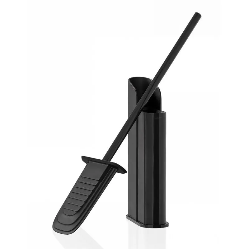 Cosmic Silicone Toilet Brush Self-Adhesive Slim Black Flat Collection Black