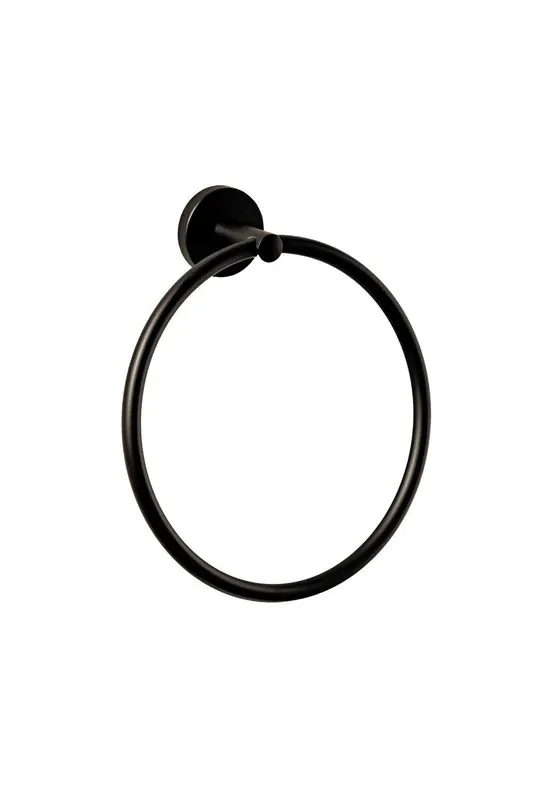 Cosmic Towel ring, 20cm, Matt black, Anti-corrosion, Start Collection in Jet Black Jet Black