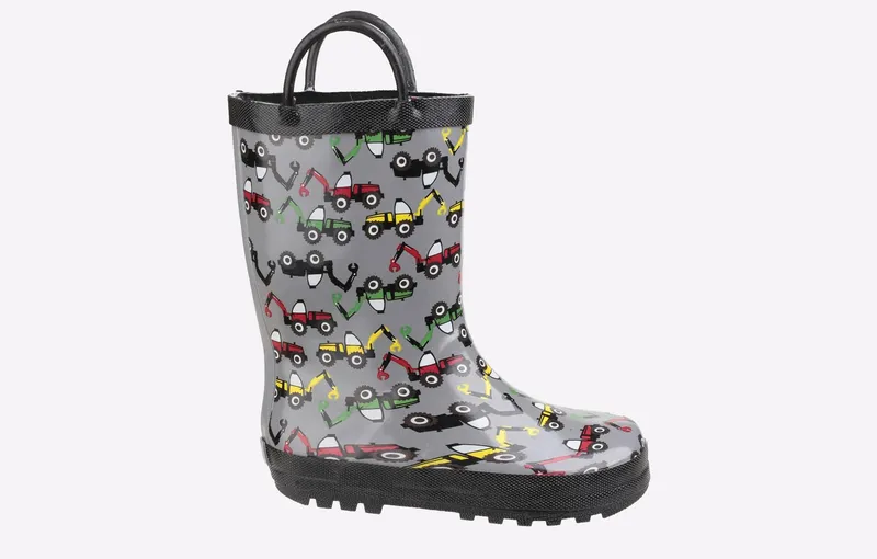 Cotswold 'Puddle' Rubber Wellington Boots in Grey Size: Infant 13 Grey