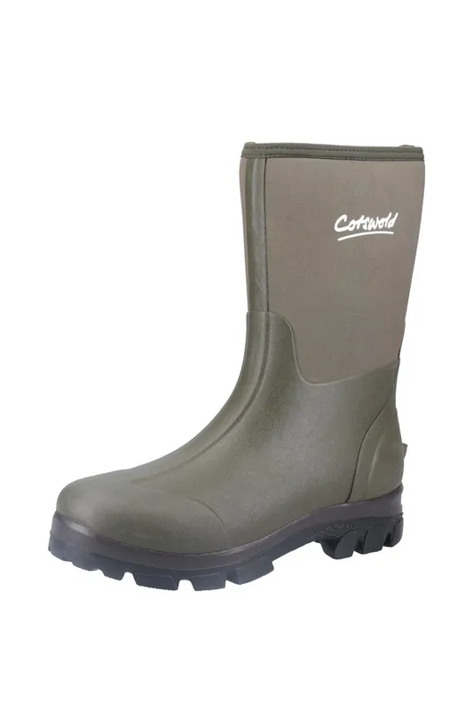 Cotswold Men's 'Kensington' Plain Rubber Wellingtons in Green Size: 8 Green 8