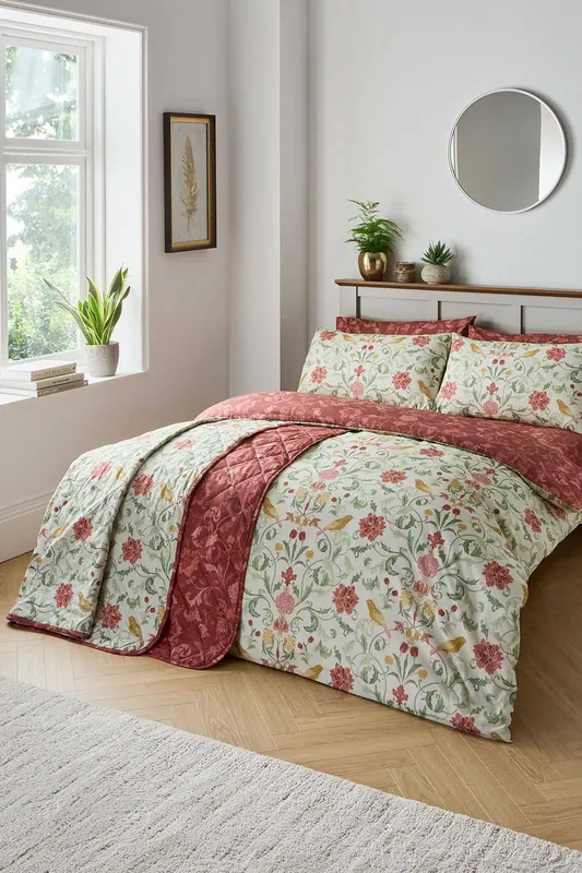 Cotton Traders Acanthus Bedspread - Multicolor - Size: One Size