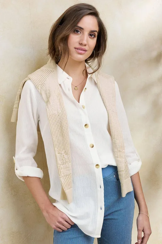 Cotton Traders Women's Cotton Shirt in White Size: 14 - White - Size: 14