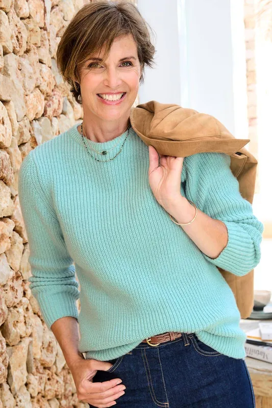 Cotton Traders Women's Supersoft Jumper in Jade Size: 12 - Jade - Size: 12