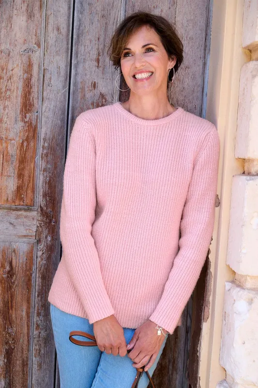 Cotton Traders Women's Supersoft Jumper in Pink Size: 16 - Pink - Size: 16