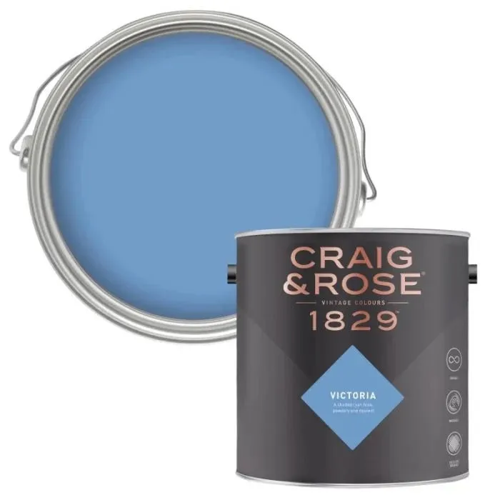 Craig & Rose Craig and Rose 1829 Eggshell Paint, Victoria 1L Durable, Low-Sheen Finish for Wood and Metal, Interior Use
