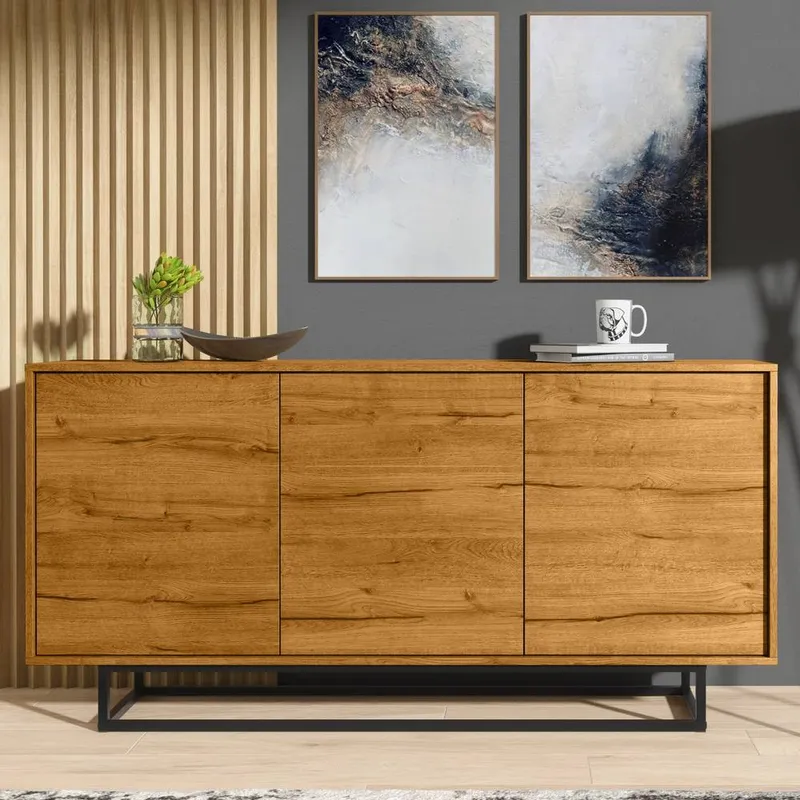Creative Furniture Halo Loft Sideboard 160cm - Dark Oak in Dark Brown Dark Brown