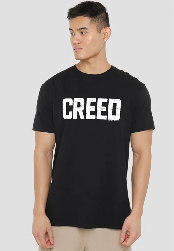 Creed Cracked Logo T-Shirt, Black Size: XL Black XL