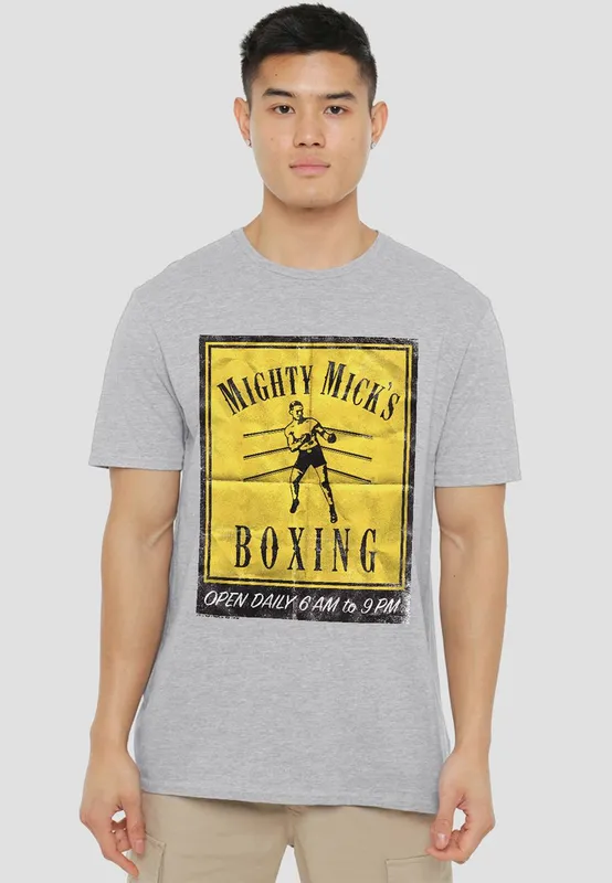 Creed Micks Poster T-Shirt, Athletic Heather in Grey Size: 2XL Grey