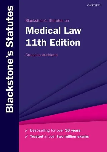 Cressida Auckland Blackstone's Statutes on Medical Law