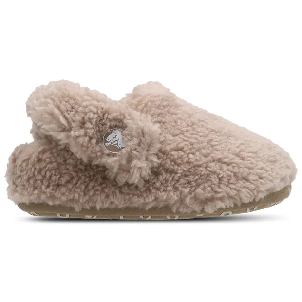Crocs Kids Classic Cozzzy Slipper in Brown