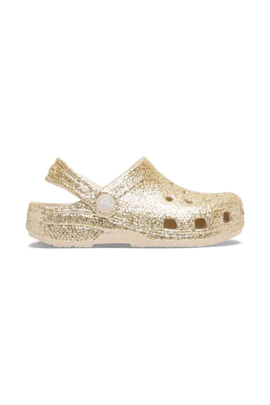Crocs Girl's Classic Clog Kids Gold Glitter Size: 2 Gold 2