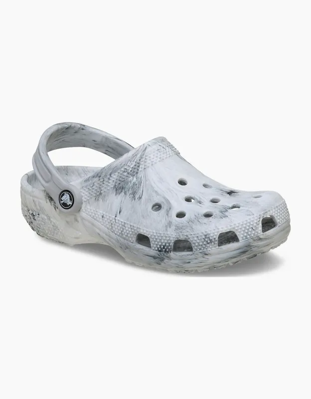 Crocs Women's Classic Marbled Womens Clogs - Grey - Size: 9
