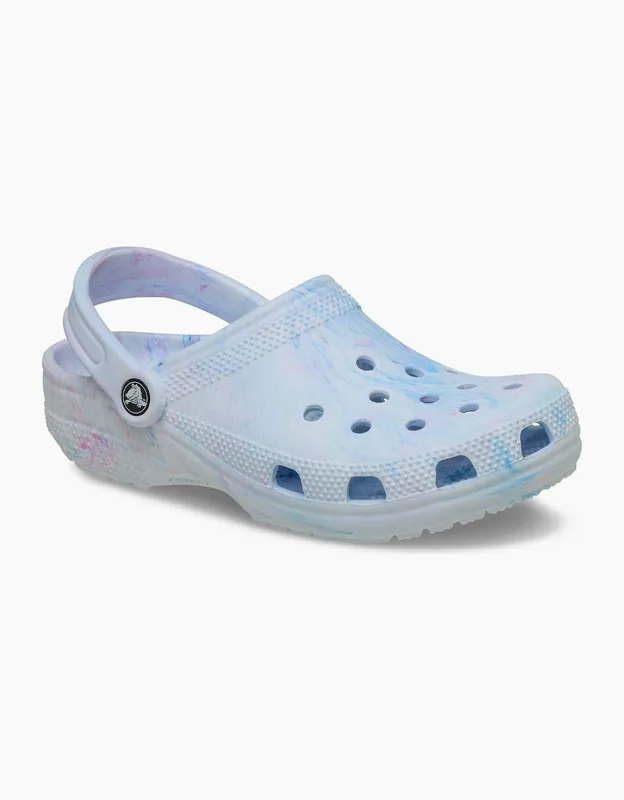 Women's Crocs 211583 Watercolor Marbled Womens Clogs Oxygen Swirl - Blue - Size: 6