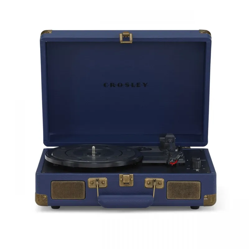 Crosley Cruiser Plus Deluxe Portable Turntable Bluetooth Out Navy