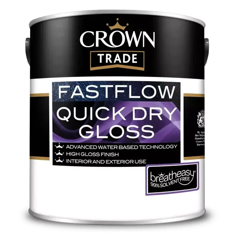 CrownPaints Crown Trade Fastflow Quick Dry Gloss - Black