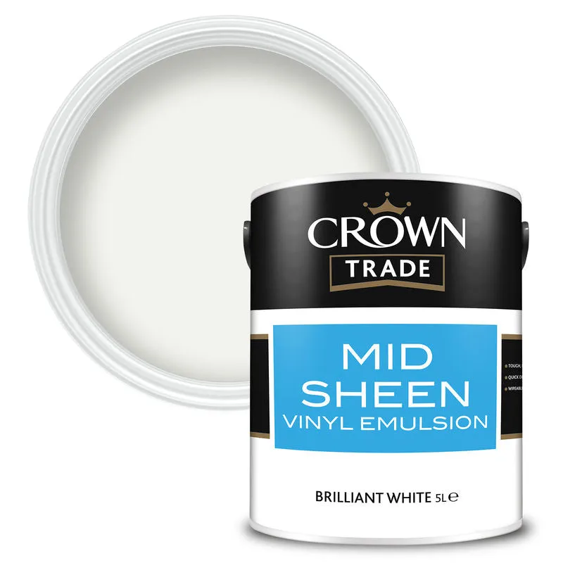 CrownPaints Crown Trade Mid Sheen - Brilliant White