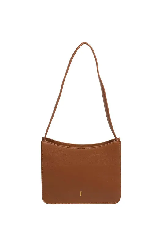 Cultured London Women's 'Ava' Leather Grab Bag in Tan - Tan - Size: One Size