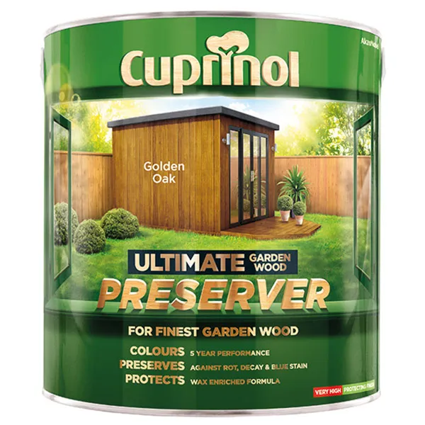 Cuprinol 5206089 Ultimate Garden Wood Preserver Golden Oak 4 litre