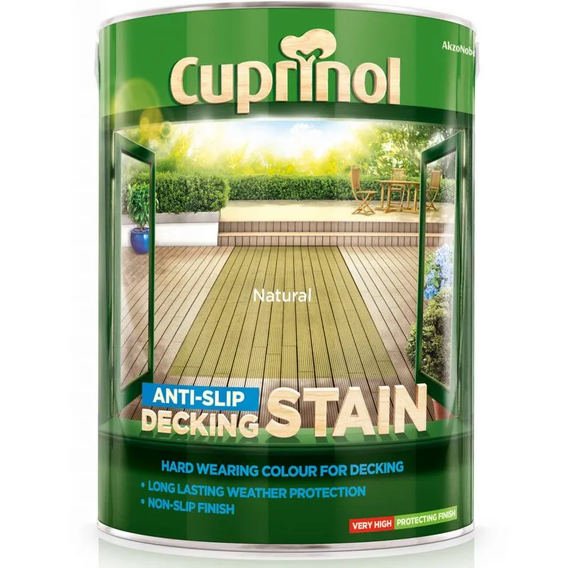 Akzonobel Cuprinol Anti Slip Decking Stain - Natural - 5 Litre