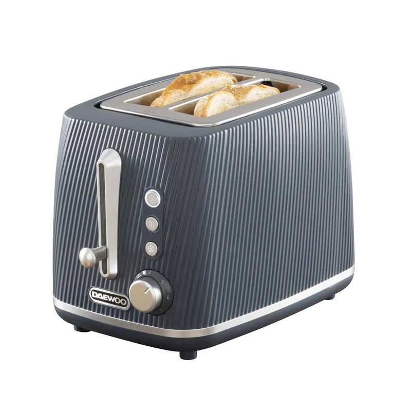 Daewoo 'Cascade' 2-Slice Toaster Defrost Reheat Cancel in Navy - Navy