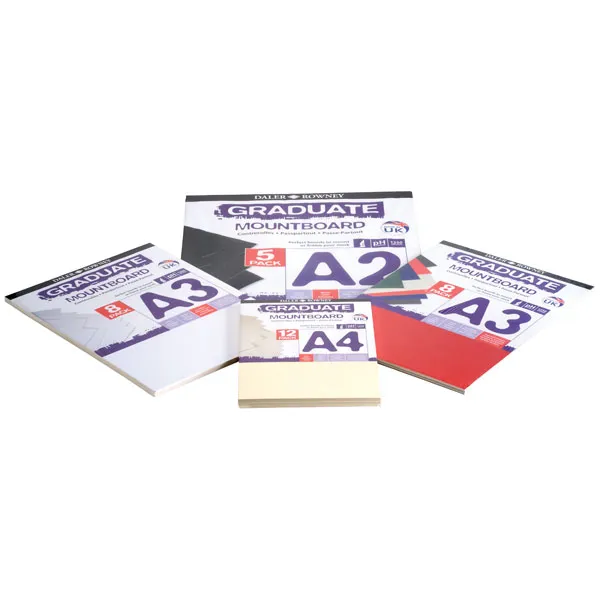 Daler-Rowney Daler Rowney A2 Graduate Mount Board Pack of 5 Ivory