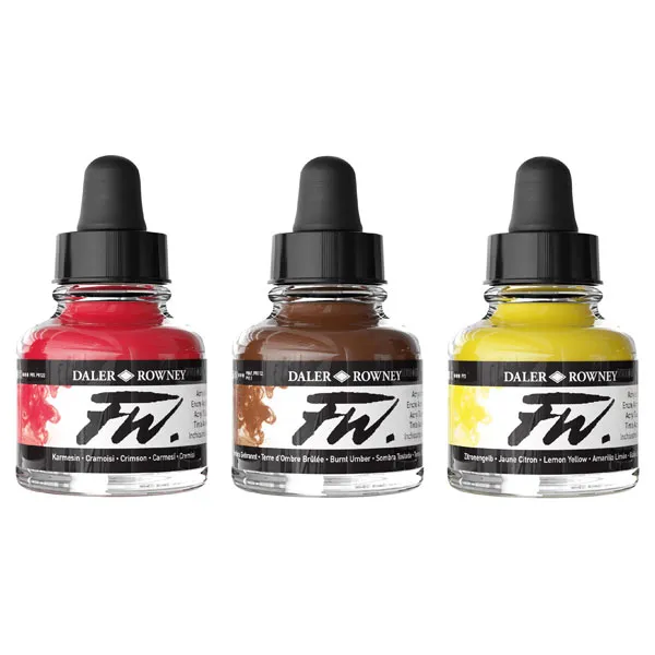Daler-Rowney : FW Artists' Ink : 29.5ml : Payne's Grey