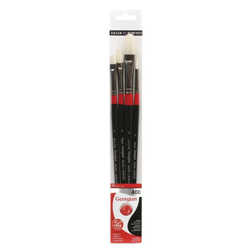 Daler-Rowney Georgian Oil Brush Set 400 - Set of 4