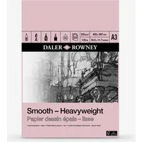 Daler-Rowney : Smooth : Heavyweight Cartridge Pad : 220gsm : 25 Sheets : A3