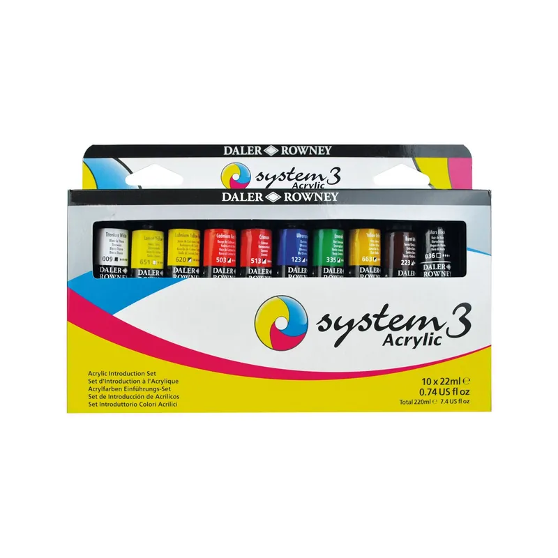 Daler Rowney System3 Acrylic Paint Introduction Set
