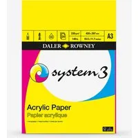Daler-Rowney : System3 : Acrylic Pad : 230gsm : 20 Sheets : A3