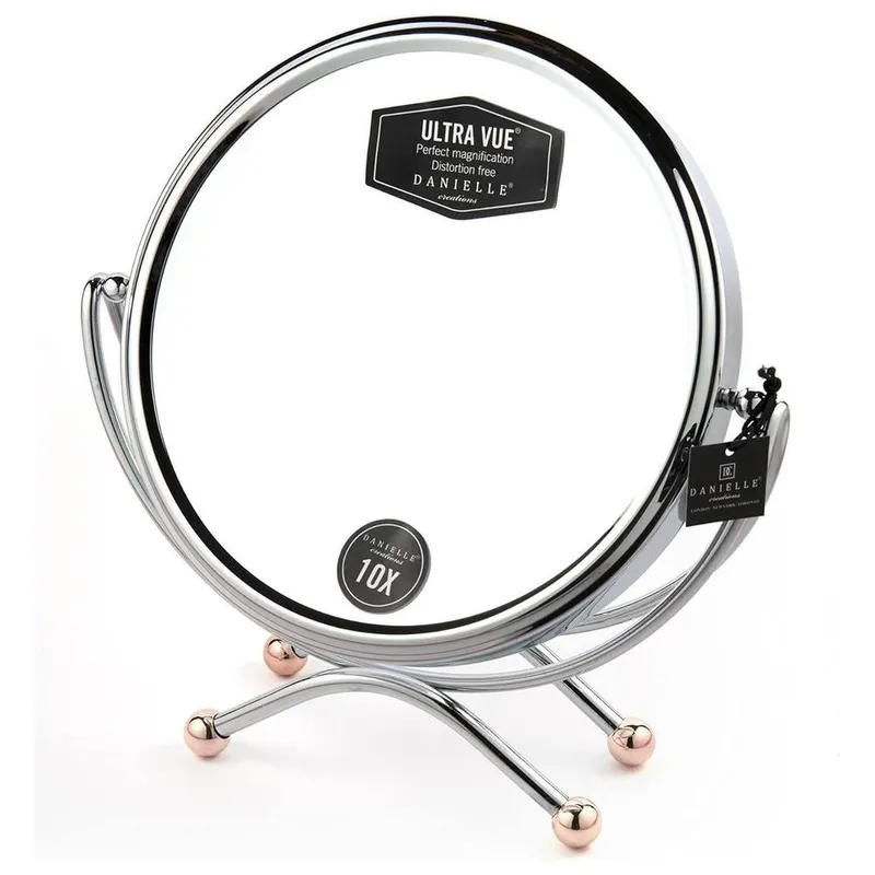 Danielle Creations Unisex Magnifying Chrome Gold Vanity Mirror in Silver Silver female