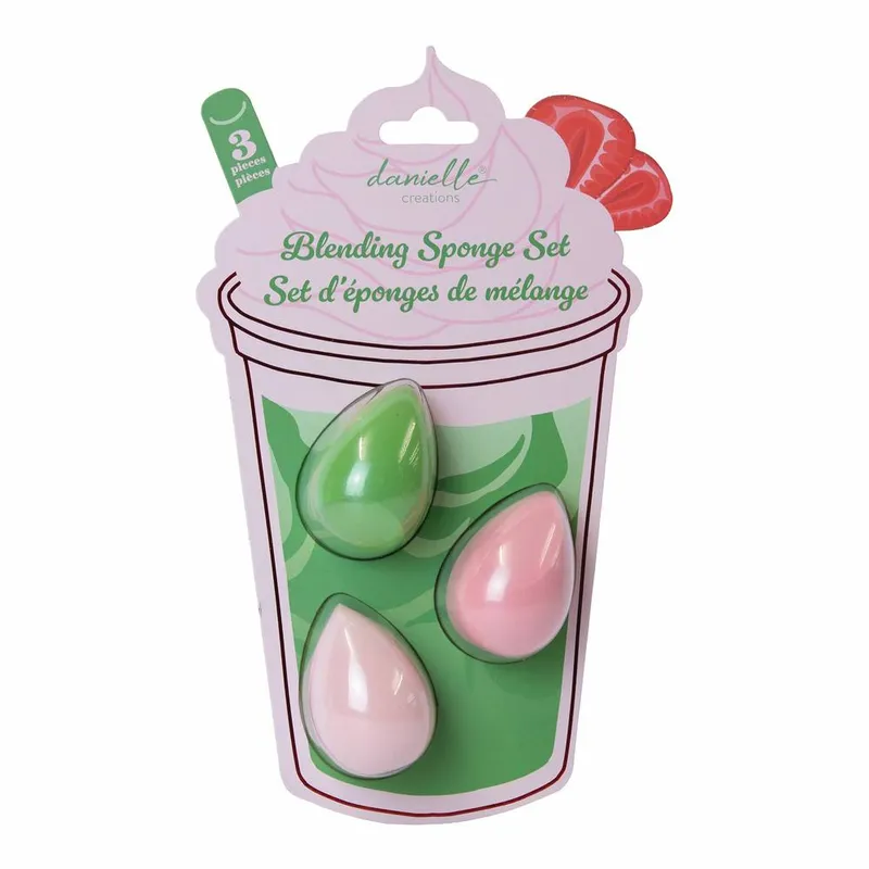 Danielle Creations Women's Matcha Colours Make Up Blending Sponge Set 3pcs Multicolor