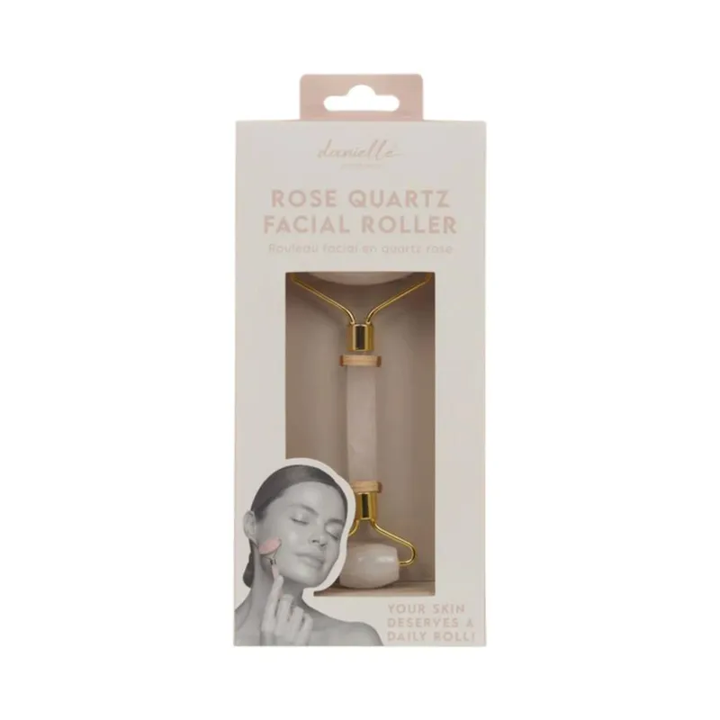 Danielle Creations Rose Quartz Facial Roller in Pink - Pink