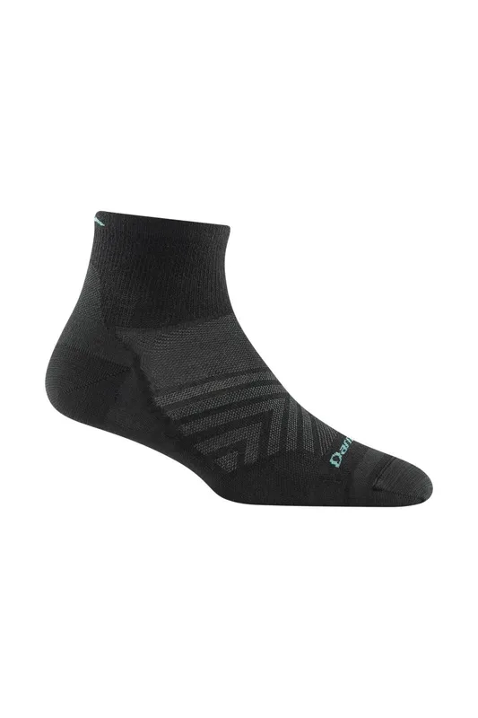 Darn Tough Ladies Quarter No Cushion Running Merino Socks - - Size: L