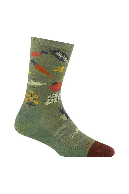 Darn Tough Ladies Vegetable Lightweight Merino Crew Socks - - Size: L