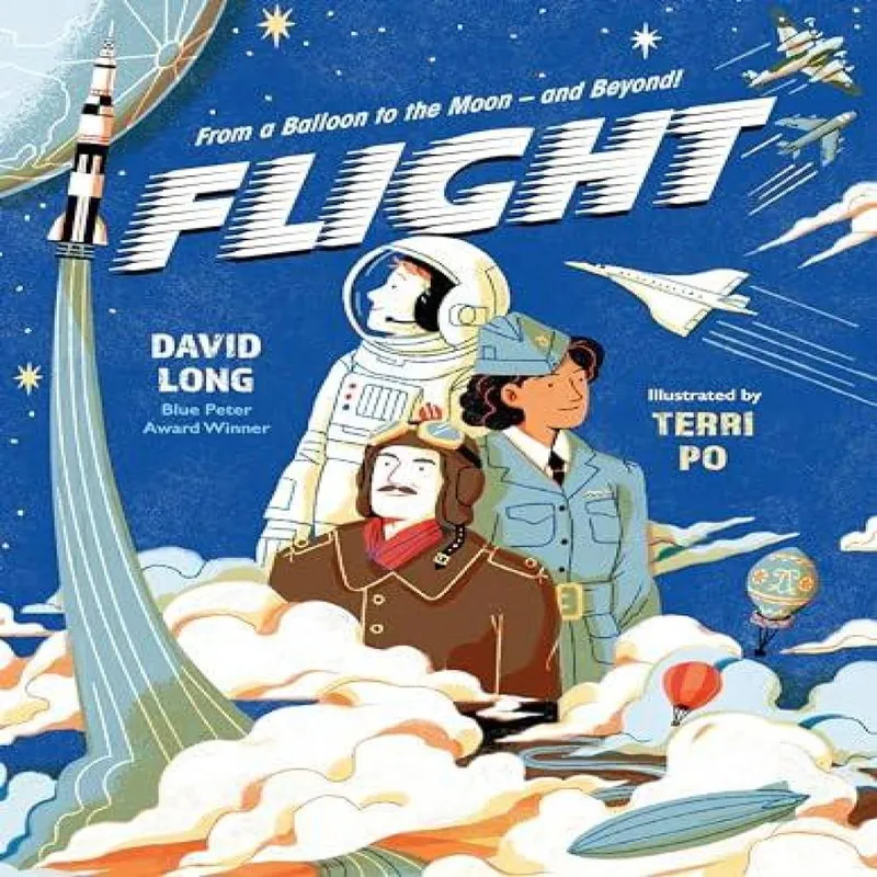 David Long Flight : From a Balloon to the Moon - & Beyond Hardback Book Multicolor