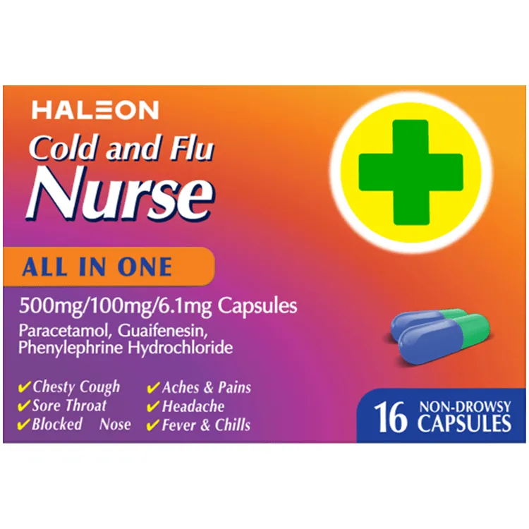 Day & Night Nurse Cold and Flu Nurse All in One Capsules Pack of 16