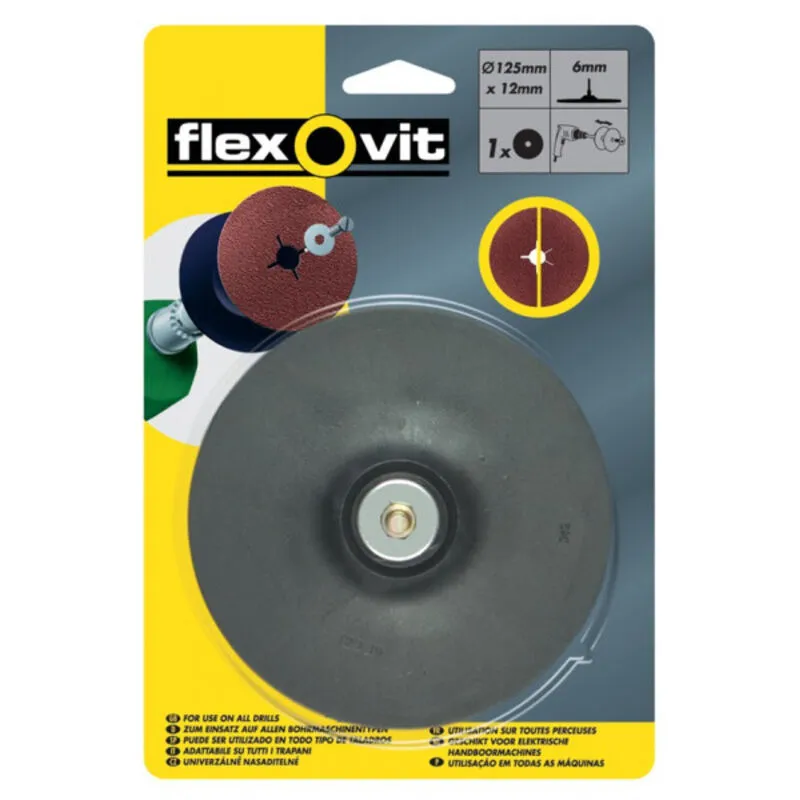 Flexovit 125mm Backing Pad for Drills 125mm