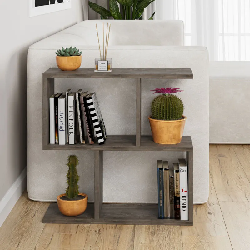 Decortie Homemania Modern Side End Coffee Table Multipurpose H 60cm 5 Tier - Dark Coffee