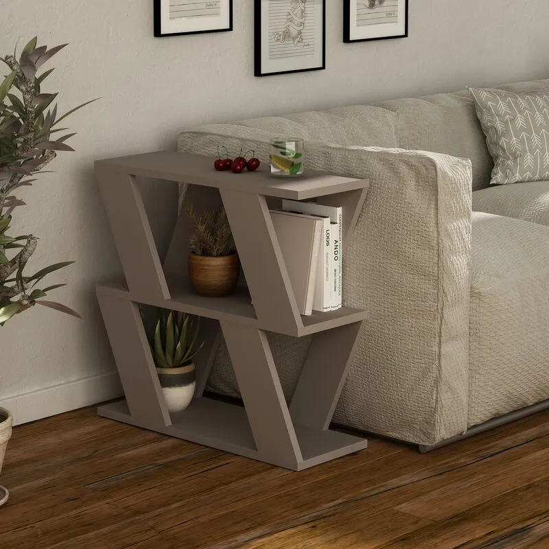 Decortie Lazena' Modern Side Coffee Table with 3 Tiers H 55.4cm in Grey Size: 1 Pack Grey 1 Pack