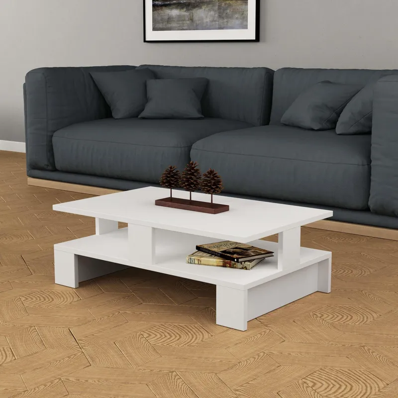 Decortie Mansu' Modern Coffee Table Multipurpose 27.5cm in White Size: 1 Pack White 1 Pack