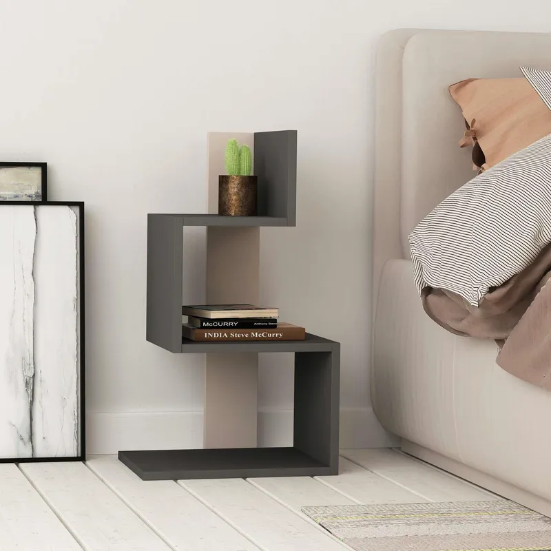 Decortie Rosie' Modern 3 Tier Side Table Multipurpose H 72cm Size: 1 Pack Multicolor 1 Pack