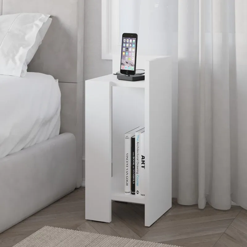 Elos Modern Bedside Table Right Module - White - White - Decortie
