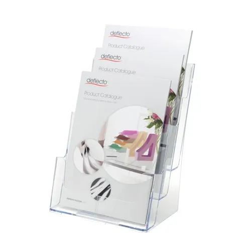 Unbranded Literature Display Holder Multi Tier for Wall or Desktop 3 x A4